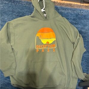 Deception Pass Green Hoodie